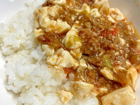 ポリ袋活用！超簡単！朝の麻婆ライス